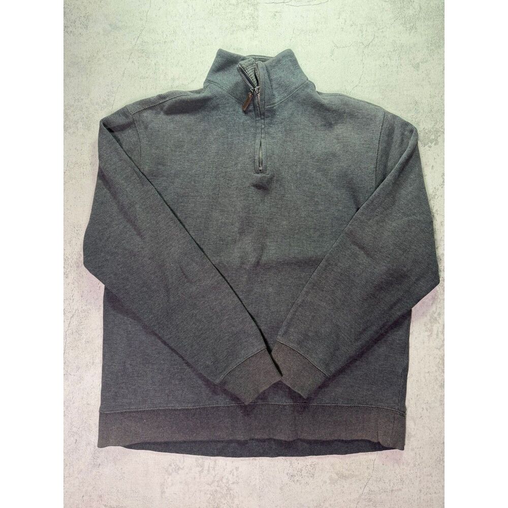 Tasso Elba Gray Quater Zip Sweatshirt M